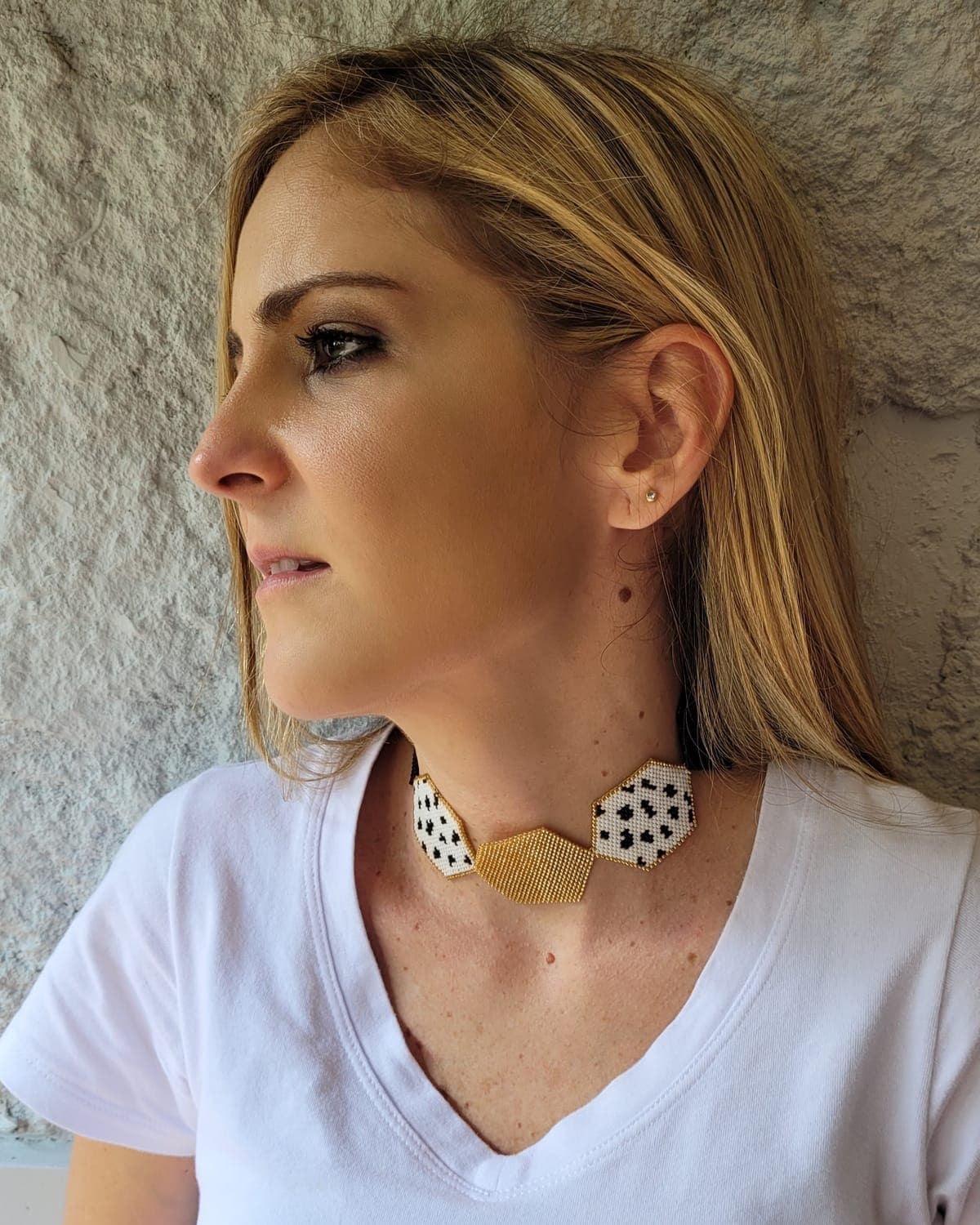 Choker Afrika, collares tejido a mano en miyuki