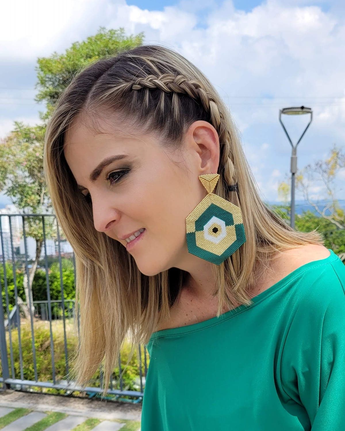 Maxisol Azteca, tejido a mano en miyuki