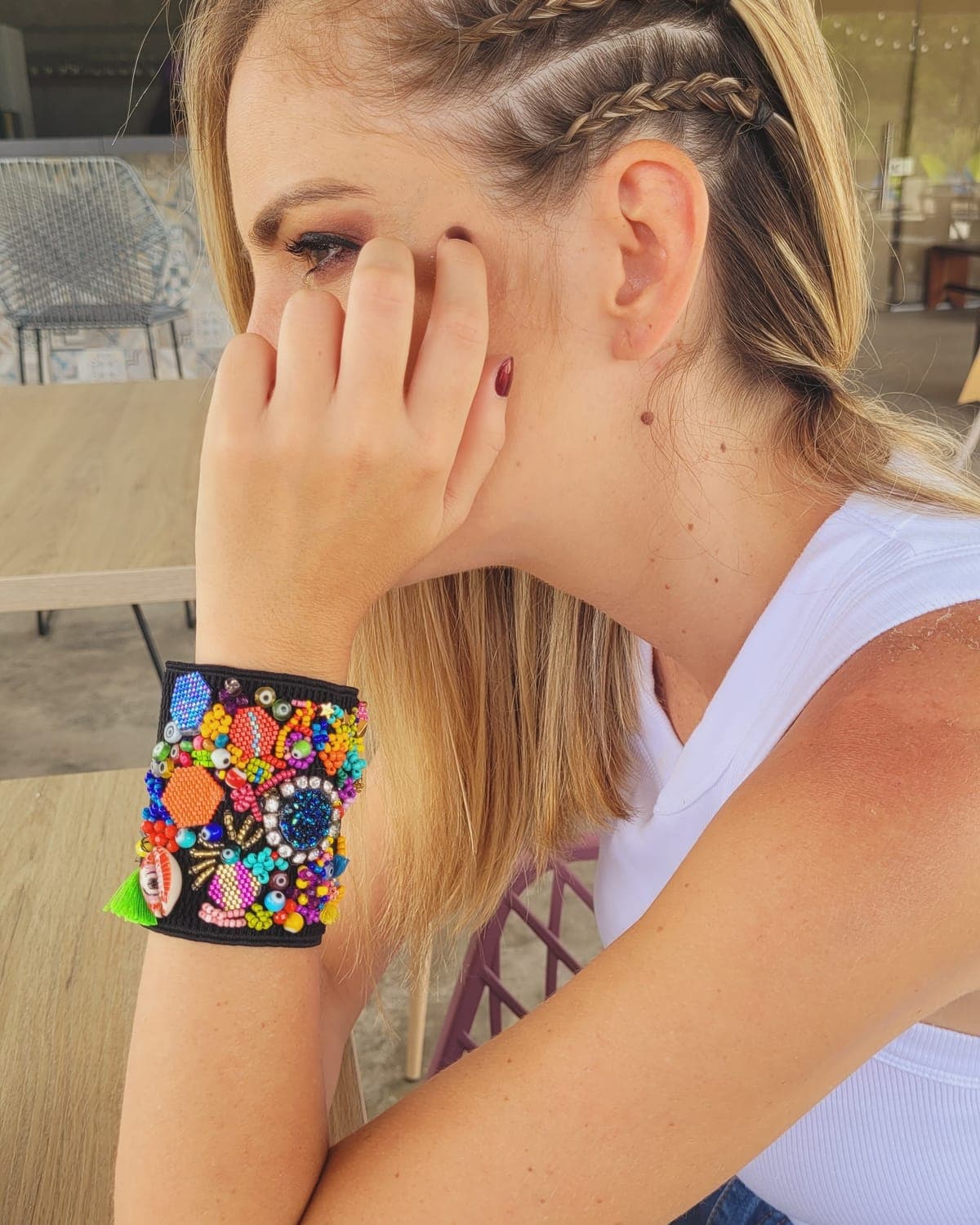 Pulsera Primavera, tejido a mano en miyuki