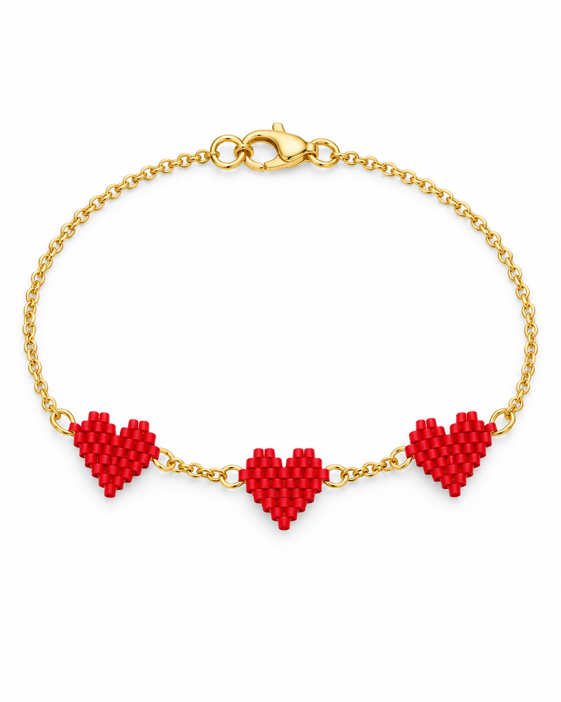 Pulsera Corazón, pulseras tejido a mano en miyuki