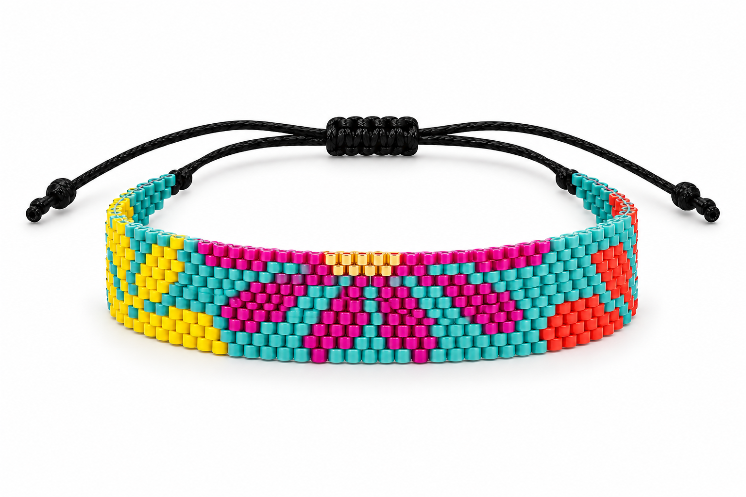 Pulsera Floral, pulseras tejido a mano en miyuki